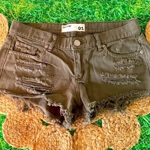 Garage Women's Distressed Brown Shorts